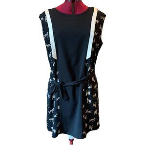 COKLUCH - Zebra sleeveless Dress - black and white - large